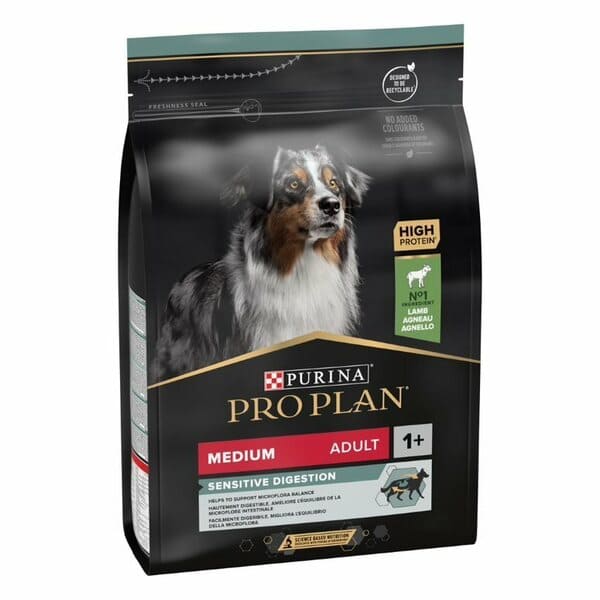 Pro Plan Medium Sensitive Digestion suņu barība jutīgai gremošanai ar jēru 3 kg